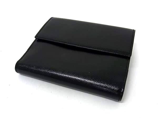 Salvatore Ferragamo フェラガモ ガンチーニ レザー 二つ折り 財布 ウォレット レディース ブラック系 FN6456