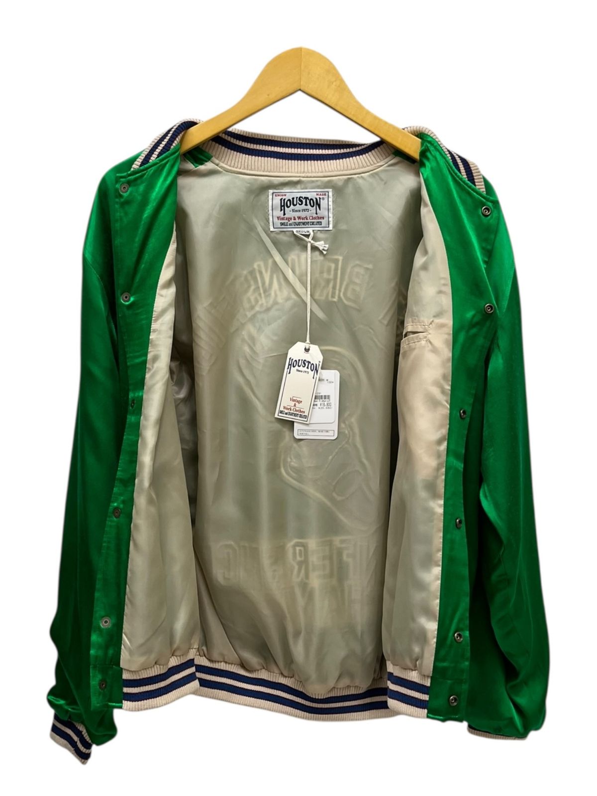 HOUSTON ヒューストン レーヨン アワードジャケット51250グリーンM HOUSTON (ヒューストン) RAYON AWARD JACKET（EAST）レーヨンアワード