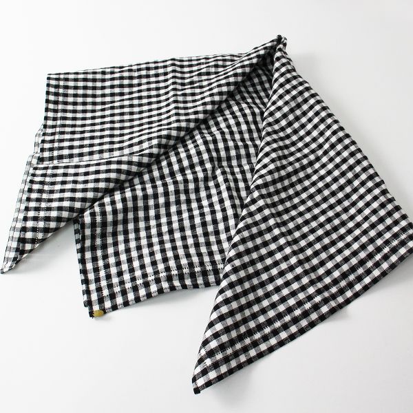 極美品 ebagos エバゴス リネン ギンガムチェック ストール