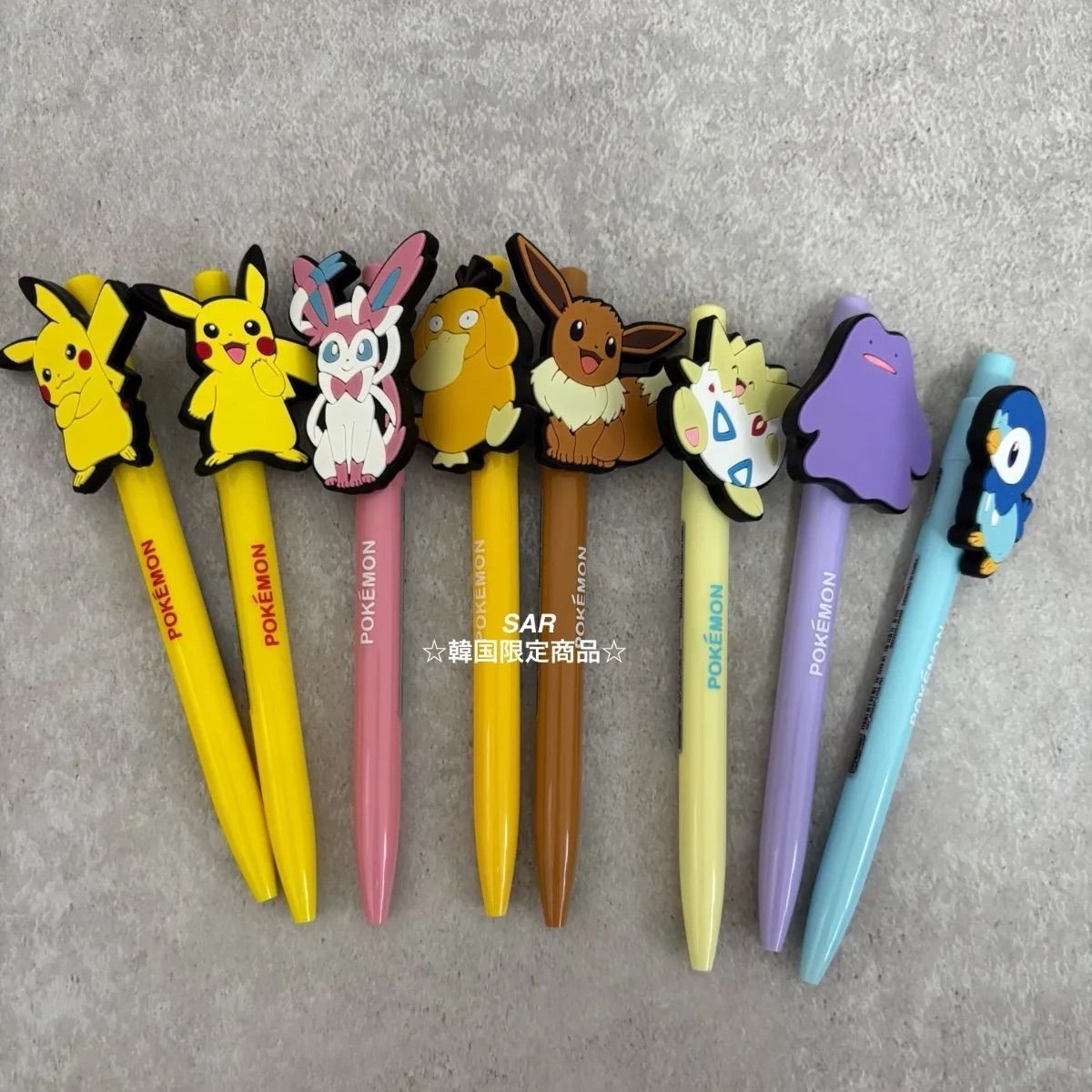 ポケモン　韓国　ボールペン　ポケパルレ 韓国限定 ポケモン 0.7mm ボールペン 8種8本セット - メルカリ