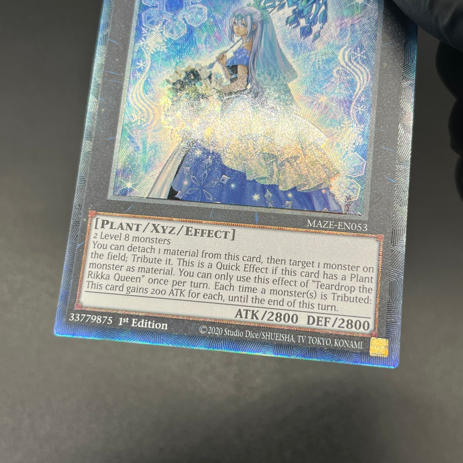 遊戯王 六花聖ティアドロップ/コレクターズレア/英語/1st/EU版 A