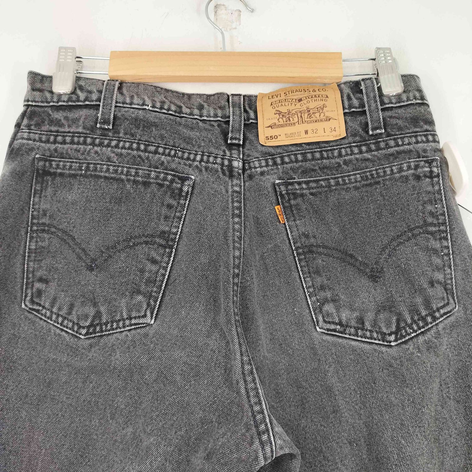 Levis 550後染めブラックデニムパンツ