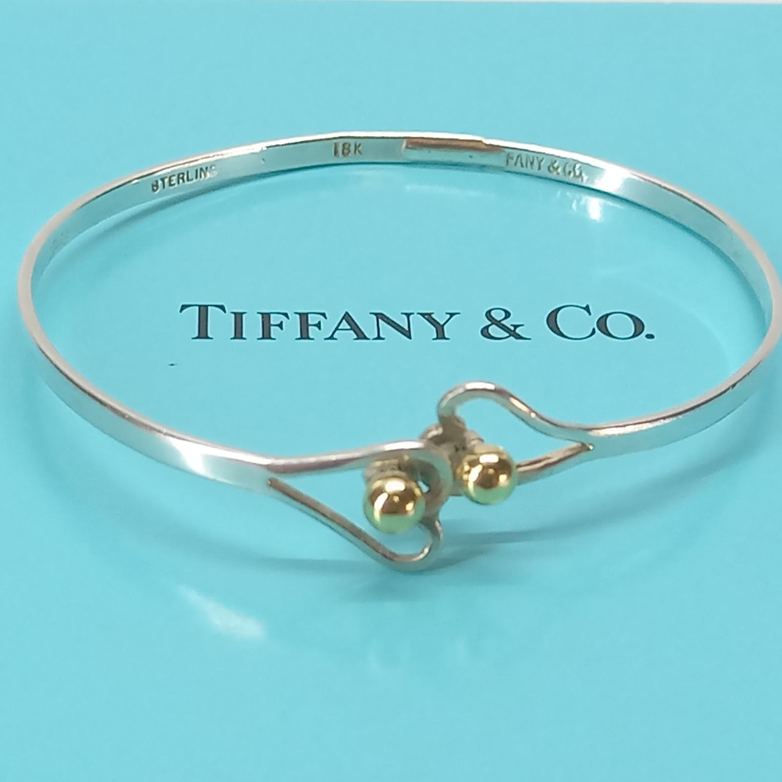 ティファニー ラブノット ハート ブレスレット 925 750 コンビ TIFFANY