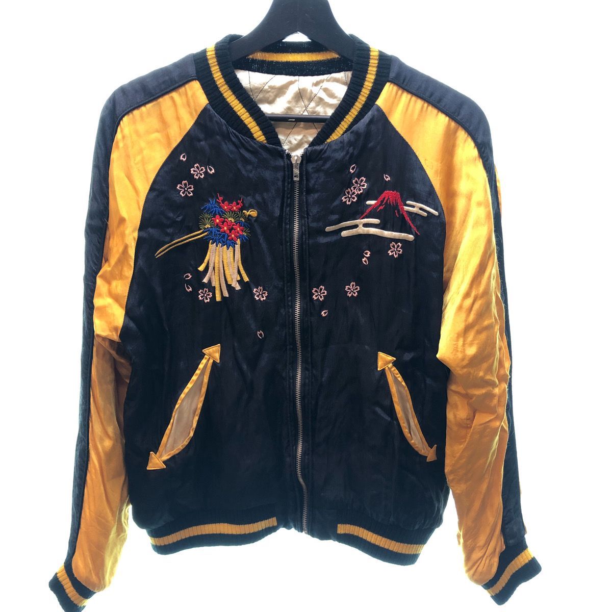 CROPPED HEADS クロップドヘッズ TAILOR TOYO テーラー東洋 SOUVENIR JACKET スーベニアジャケット リバーシブル  スカジャン OIRAN TOUR 刺繍 YELLOW イエロー BLACK ブラック Sサイズ