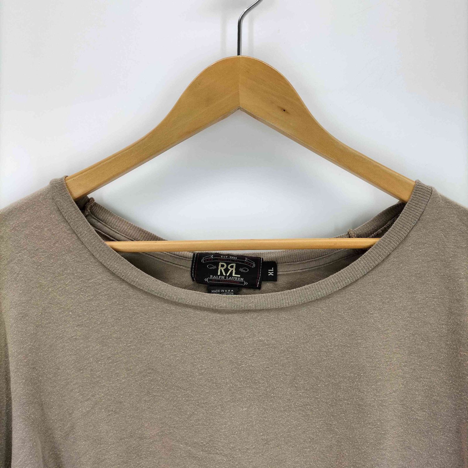 【美品】RRL 90s 三ツ星 プリントTシャツ ラルフローレン RRL - 90S RRL 三ツ星タグ USA製 高級トラックプリントコットンT