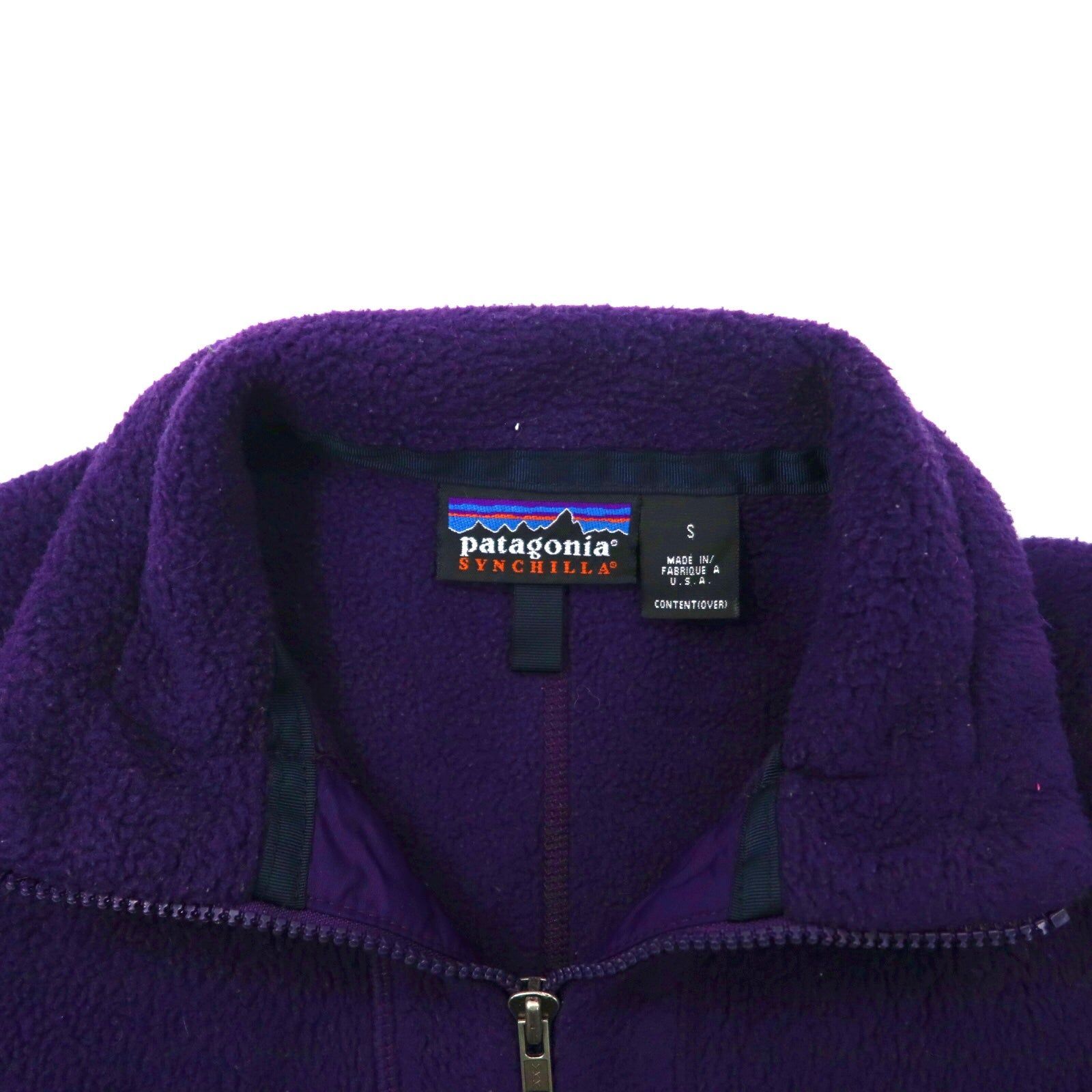 patagonia フリースジャケット S パープル シンチラ USA製 - メルカリ