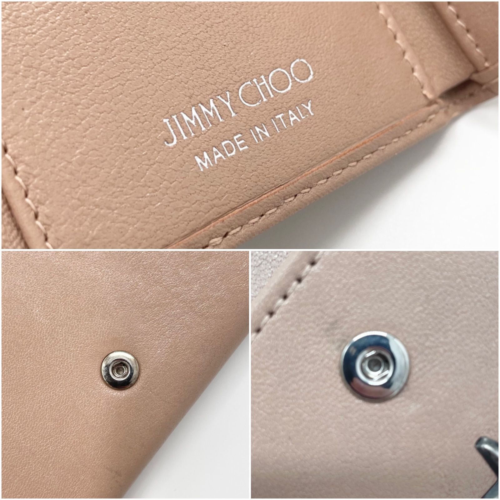 JIMMY CHOO ジミーチュウ スタースタッズ 3つ折り財布 ピンクベージュ JIMMY CHOO ジミーチュウ 財布 三つ折り Jimmy Choo NEMO ネモ