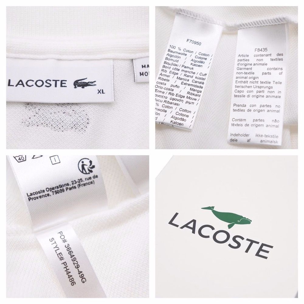 未使用 LACOSTE ラコステ ポロシャツ NY限定444枚太平洋背美鯨 save