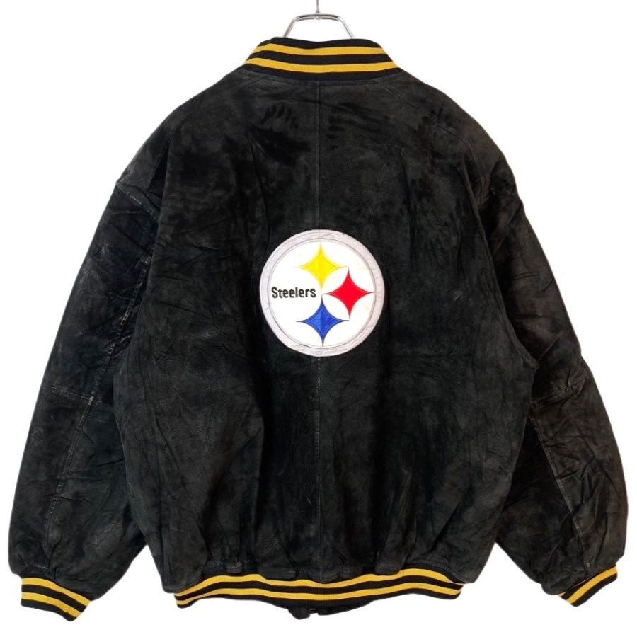 まえちゃん様ピッツバーグ・スティーラーズNFLスエードスタジャン刺繍ワッペン まえちゃん様ピッツバーグ・スティーラーズNFLスエードスタジャン刺繍