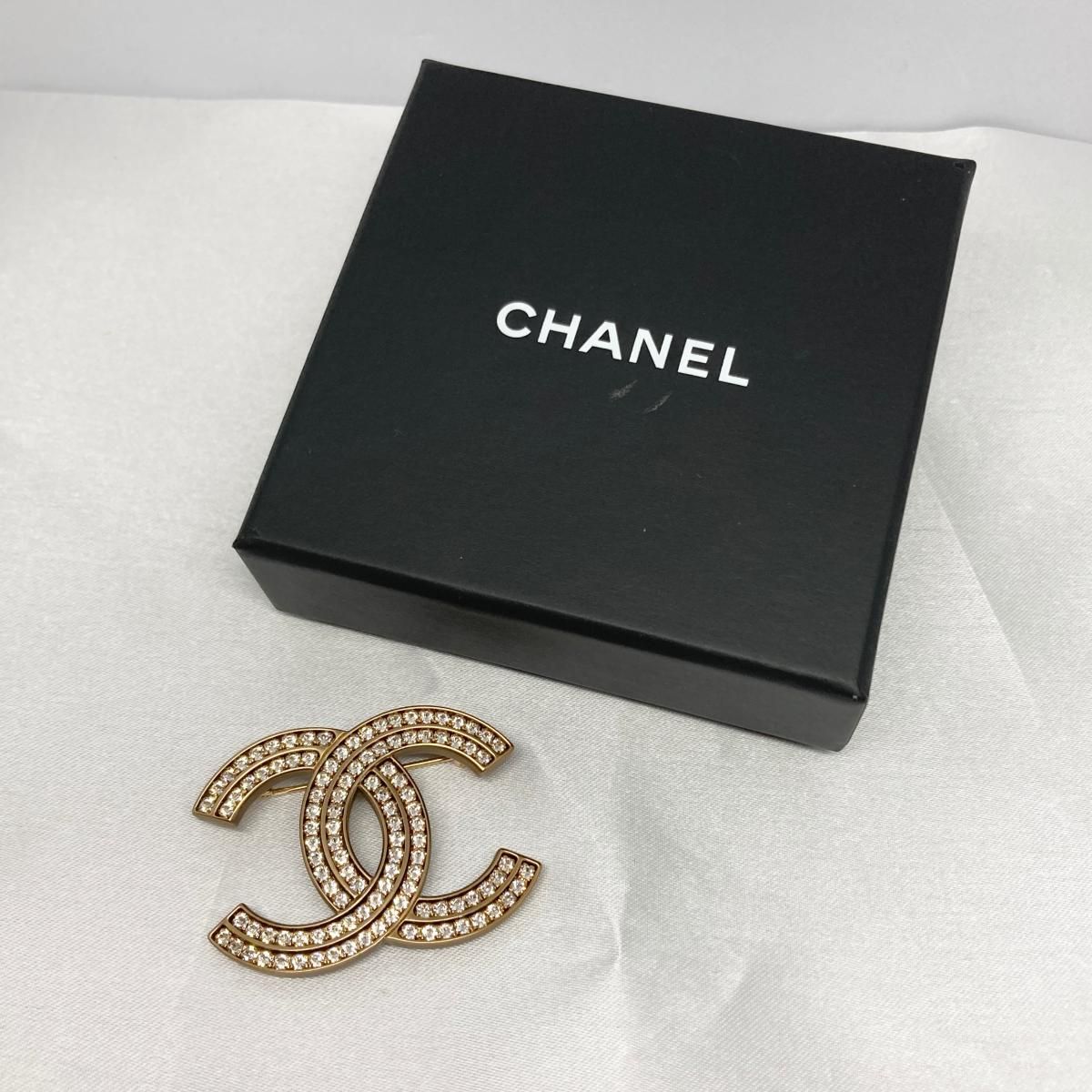 【極美品】シャネル CHANEL ブローチ ココマーク スター　ラインストーン CHANEL - シャネル ブローチ AB3302 ココマーク スター ライン