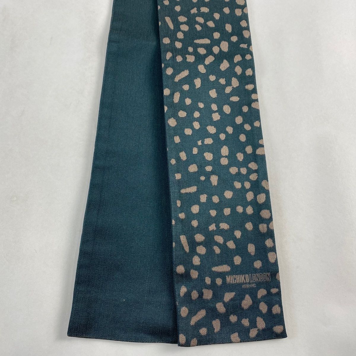 角帯 優品 MICHIKOLONDON 幾何学模様 緑 正絹