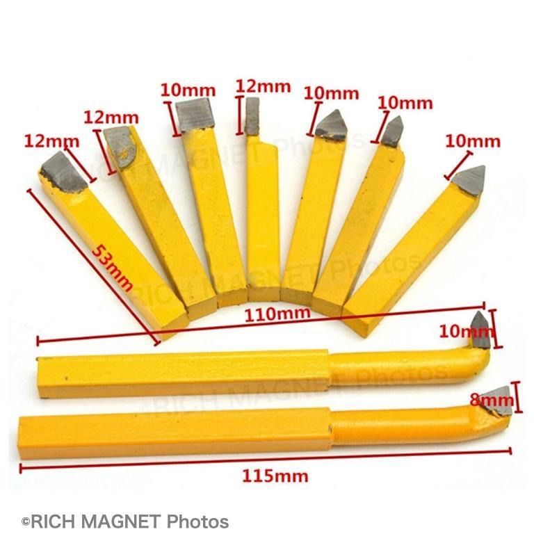 小型旋盤 切削 バイト 9本セット HSS鋼製 赤色 鋳鉄用 卓上旋盤 耐久性 - メルカリ