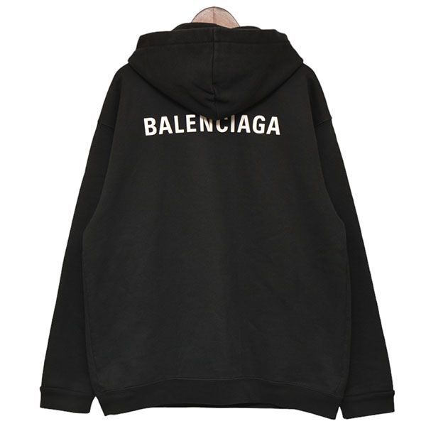 10/11値下げ】 BALENCIAGA バレンシアガ Black Logo Medium Fit Hoodie ロゴプリントプルオーバーパーカー  600583 8054000172894 - メルカリ