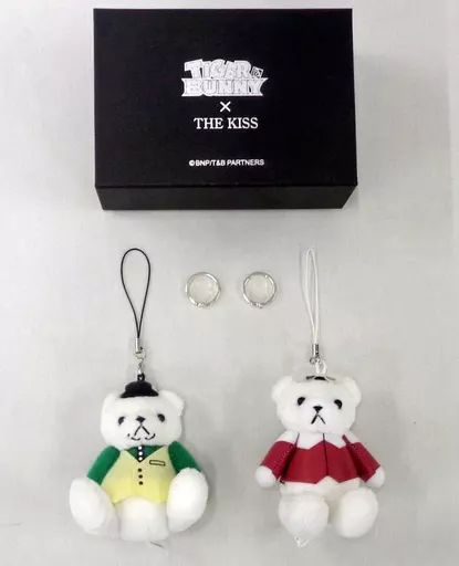 銀製品・指輪・アクセサリー(キャラクター)　虎徹＆バーナビー ベアマスコットチャーム付きリング バディセット 11号 「TIGER＆BUNNY×THE KISS」 中古】銀製品・指輪・アクセサリー(キャラクター) 虎徹