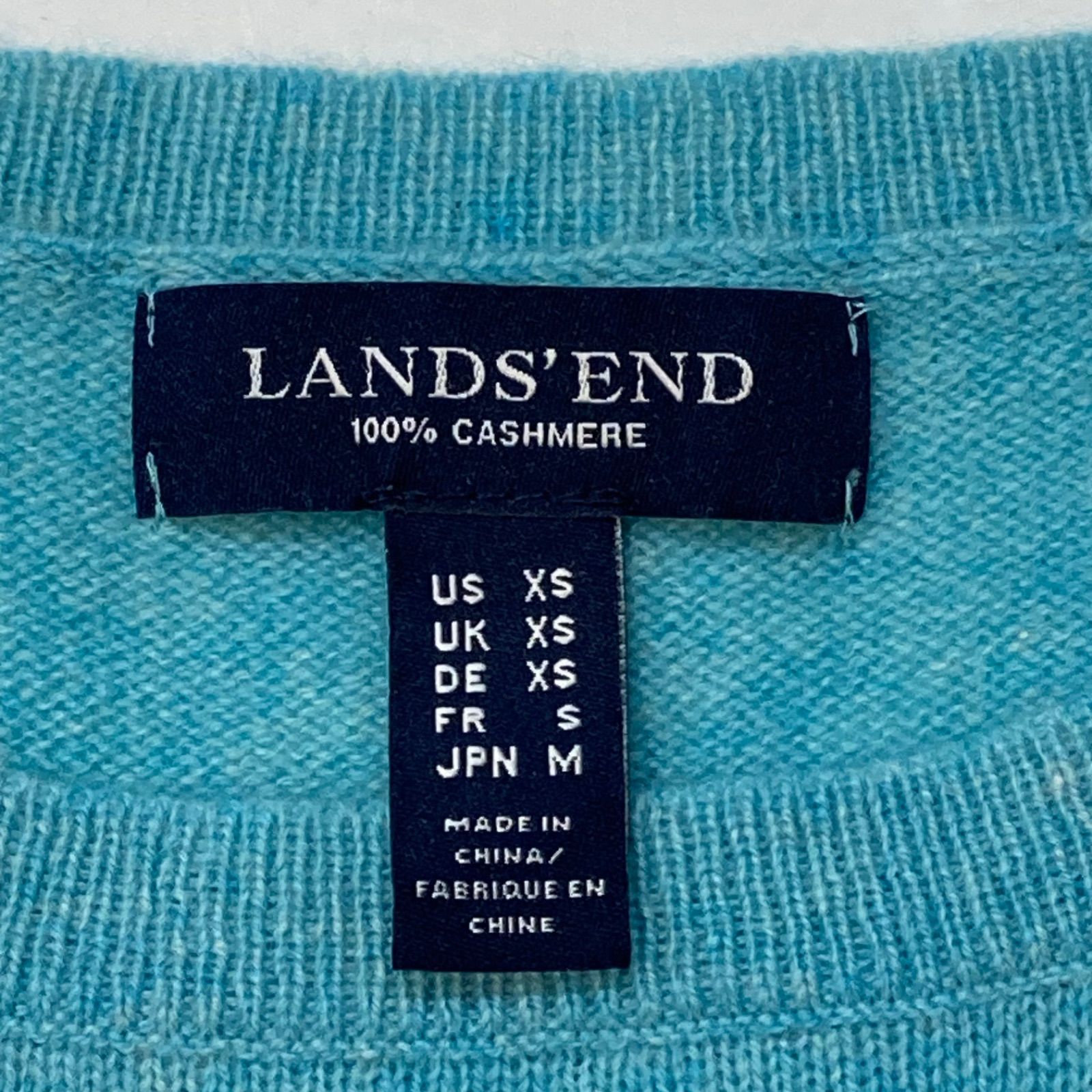 LAND'S END ランズエンド カシミヤ100% ニット ライトブルー 水色