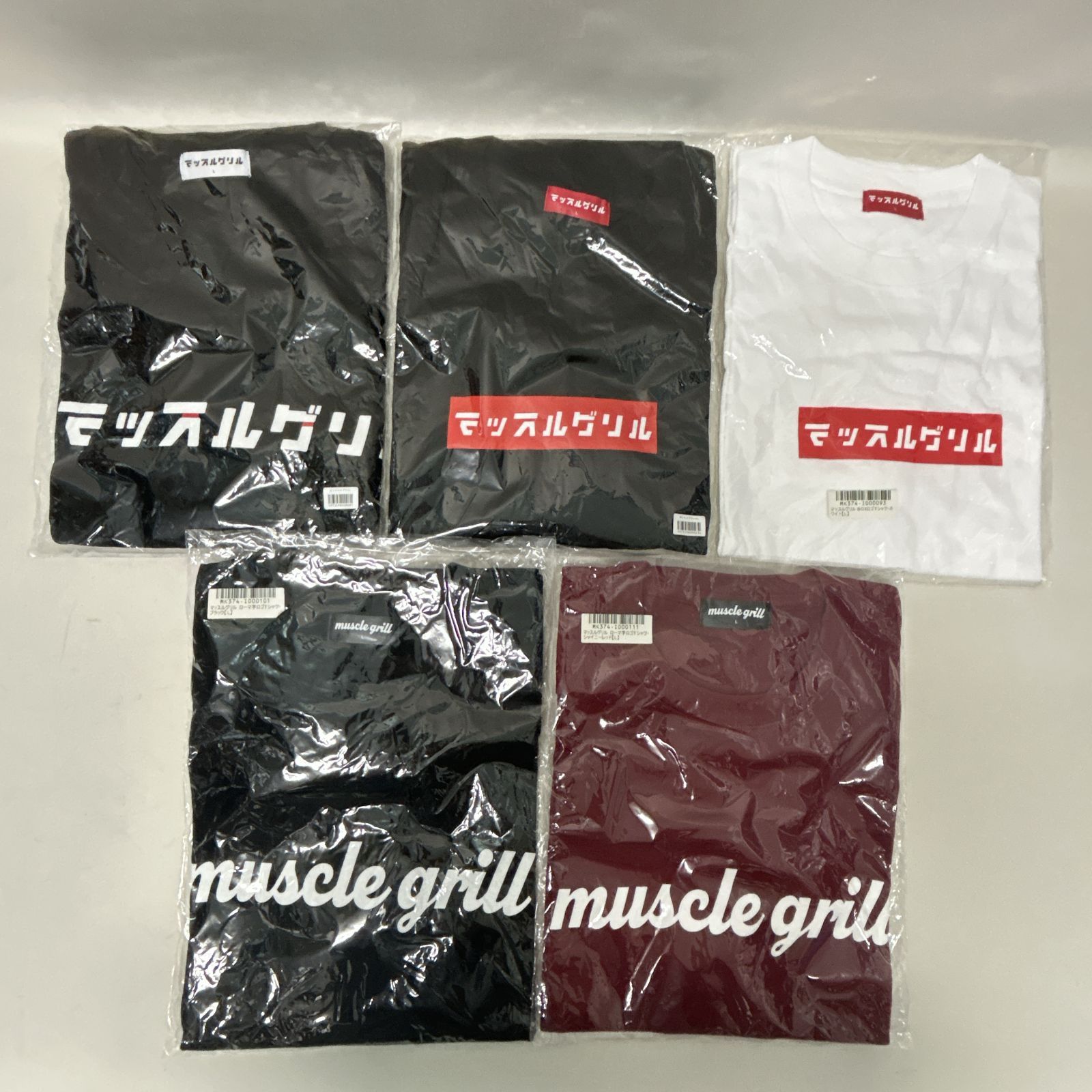 浜館19-1078 マッスルグリル Tシャツ Lサイズ 5点 YouTuber ユーチューバー シャイニー薊 スマイル井上