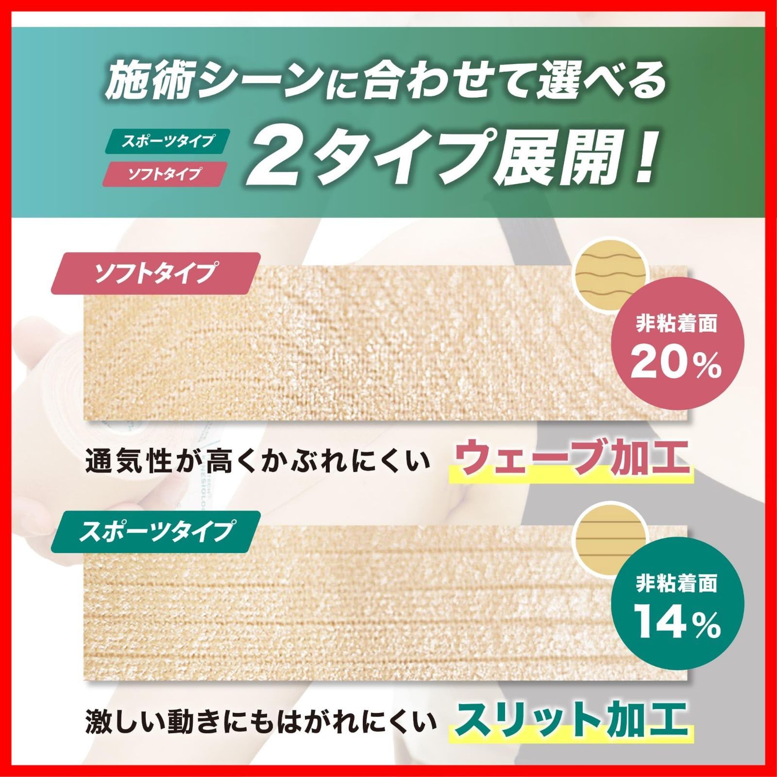  キネシオ テーピング 1巻 伸縮 50 mm×32 m ソフトタイプ キネシオロジーテープ トワテック 体育器具 用品 スポーツ