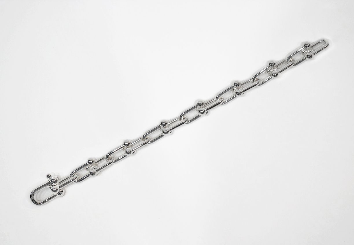 Tiffany & Co. ハードウェアラージリンク16コマ Tiffany ハードウェア ラージリンク ブレスレット 16コマ 72.9g