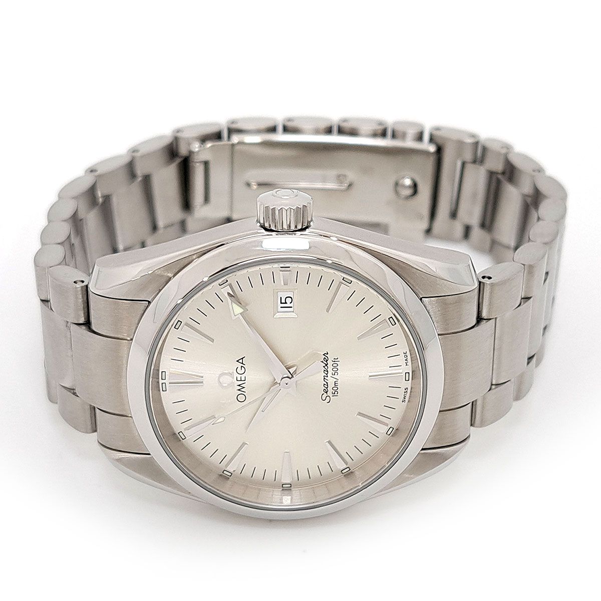 OMEGA オメガ シーマスター 120m 196 1501 シルバー QZ メンズ 1円 