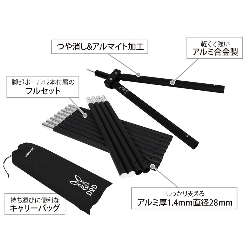 フタマタノキワミ ワンポールテント用二又ジョイントフルセット