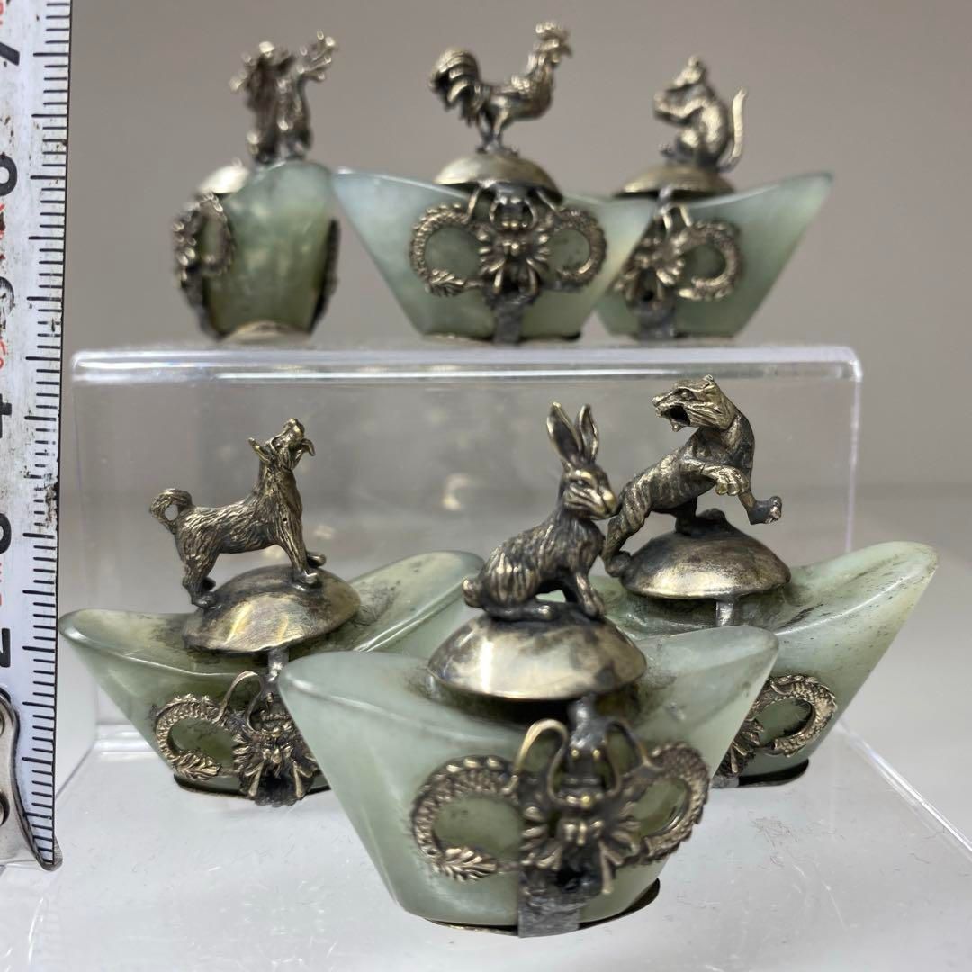 中国美術　砡足銀6点　174g  東Y6-1004☆2F 中国美術 砡足銀6点 174g 東Y6-1004☆2F - メルカリ