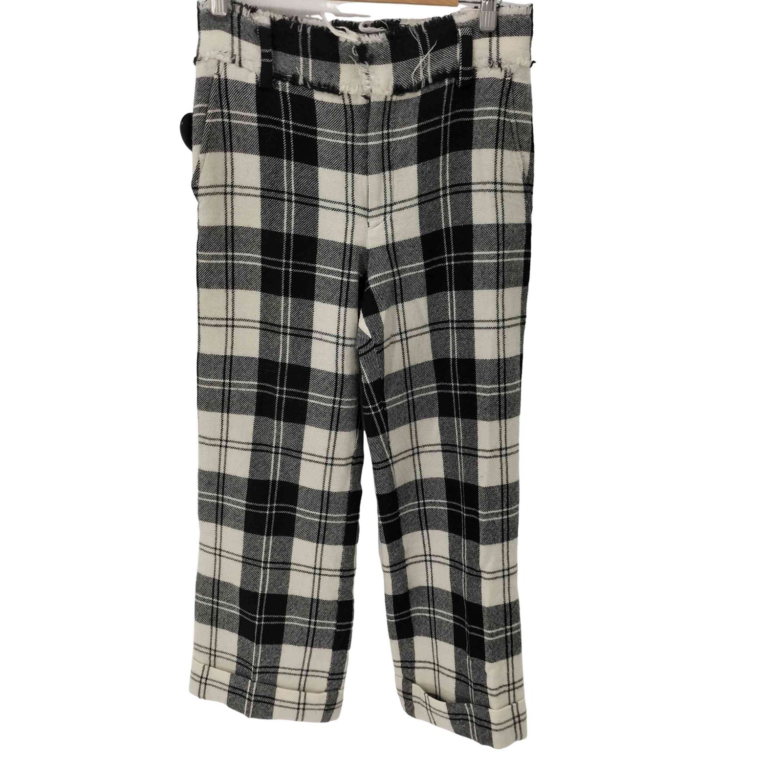 ジュンヤワタナベコムデギャルソンマン JUNYA WATANABE COMME des GARCONS MAN AD2004 00S ホツレ加工 ウール スラックスパンツ レディース JPN S