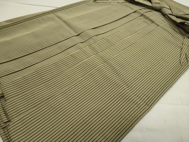 平和屋着物●男性 行灯袴 縞 本場竹鳳平作 正絹 CAAX5876gh