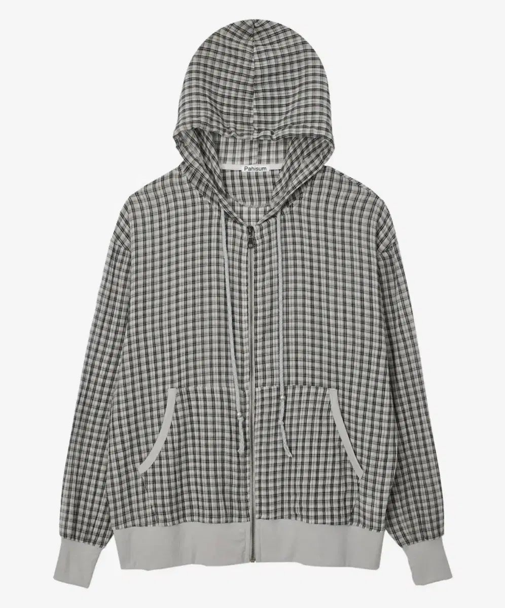 2 決済 ファヒ島 チェック シースルー ジップアップ ベージュ