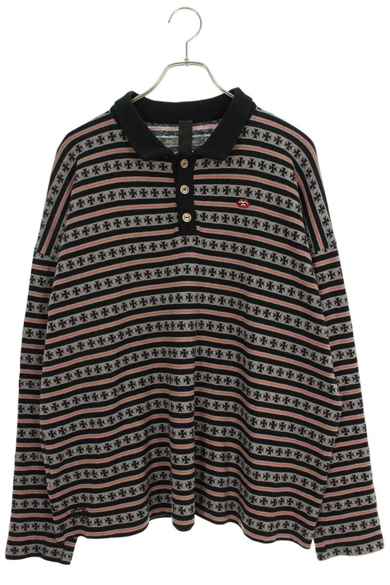 クロムハーツ PPO Y Not Stripe Cross Polo MATTY BOYストライプ