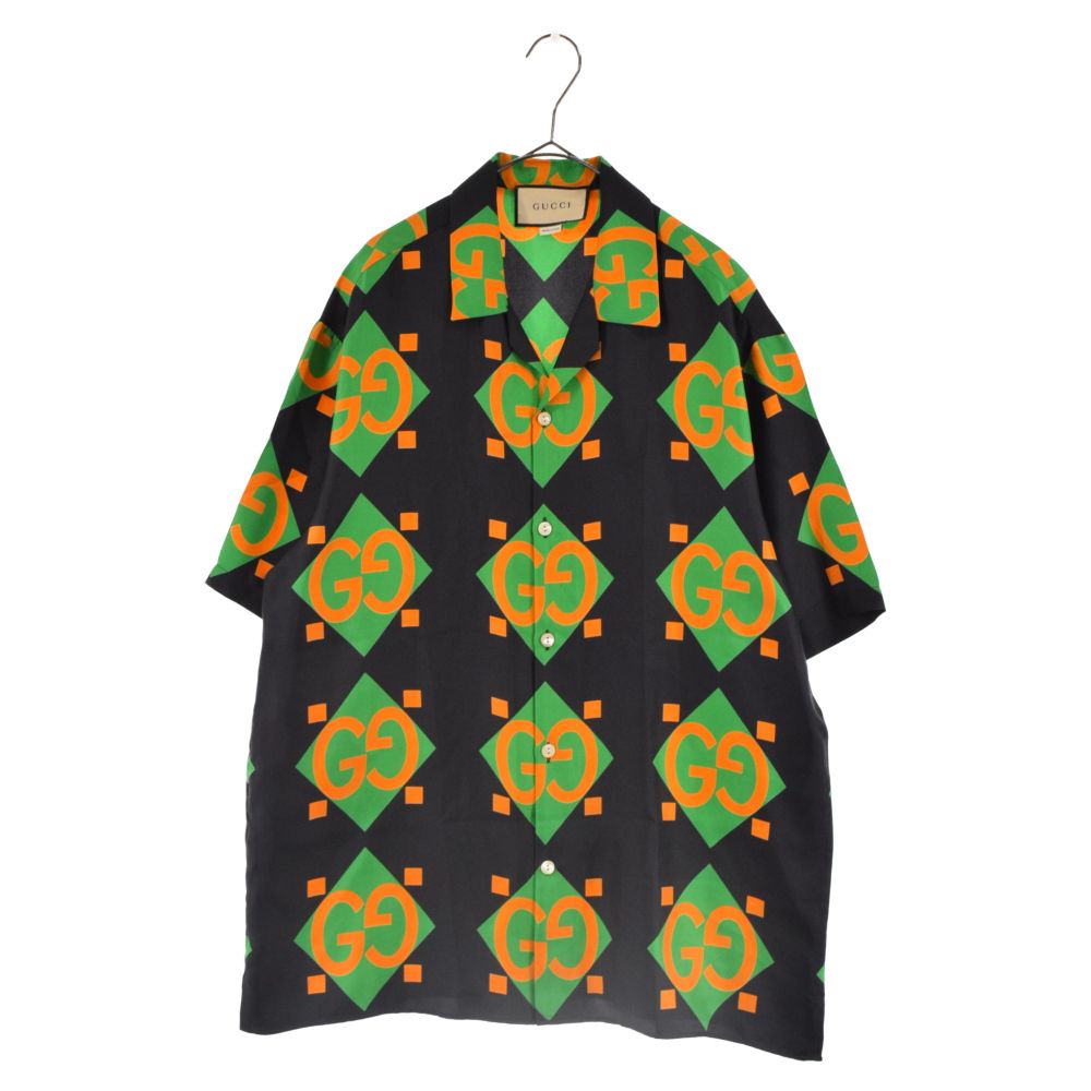 GUCCI (グッチ) GEOMETRIC PRINT BOWLING Shirt ジオメトリック  