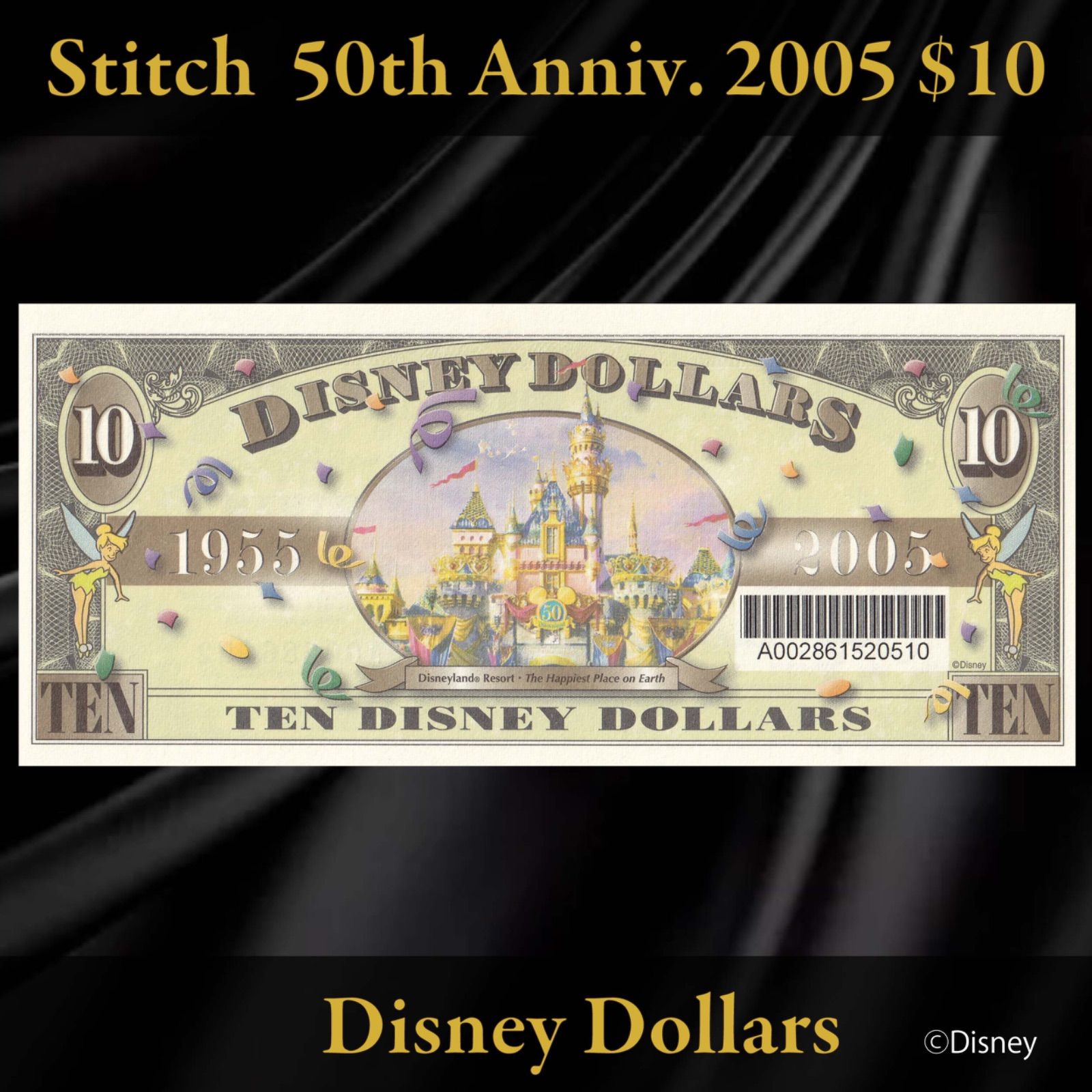 ディズニーダラー　2005年　スティッチ ディズニーダラー 2005年 10ドル スティッチ シリーズA R-112 【公式