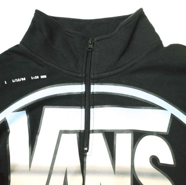 LQQK STUDIO x VANS VAULT ルックスタジオ ヴァンズ ボルト 別注 Quarter Zip Top ハーフジップスウェット VN0A4VMKBLK XL BLACK トレーナー 裏起毛 トップス【中古】【LQQK STUDIO × VANS VAULT】 LQQK STUDIO x VANS VAULT ルックスタジオ ヴァンズ ボルト 別注