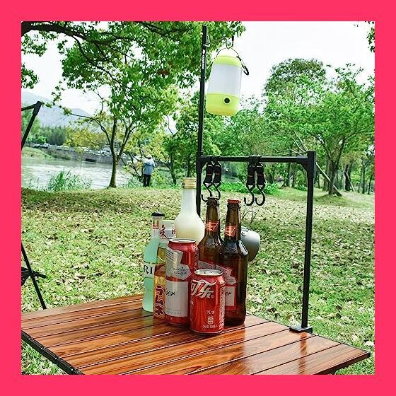 Lezalic 多機能ランタンスタンド テーブル 固定 ツールハンガー 67cm