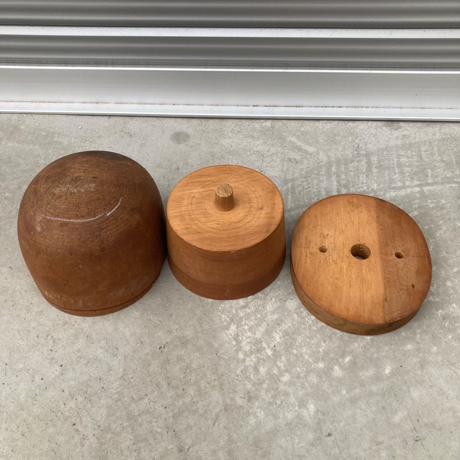 帽子 木型 クラウン ベン 台座 3点セット 58cm