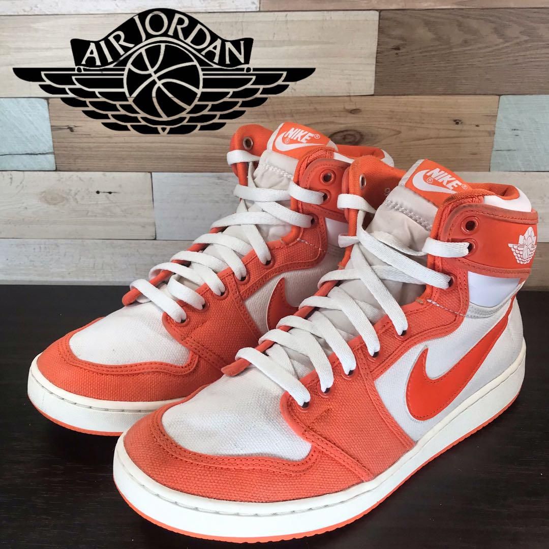 NIKE AIR JORDAN 1 エア ジョーダン 1 ノックアウト オレンジ ホワイト