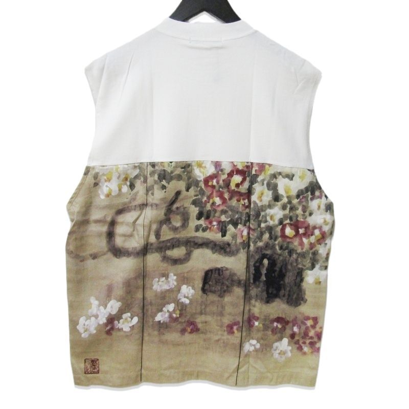 ALMOSTBLACK オールモストブラック CREW NECK NO SLEEVE PATCHED T 24SS-CS05 ノースリーブ ホワイト 2 27111484