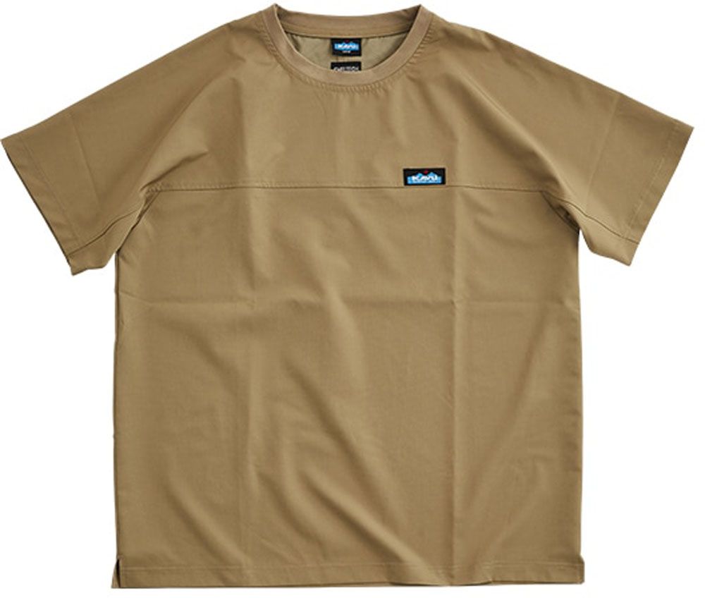 カブー KAVU アウトドア カブー メンズ シェルテックシャツ メンズ シャツ 半袖 半袖シャツ Tシャツ トップス ロゴティー 春 夏 キャンプ ロゴ シンプル 軽量 吸水速乾 接触冷感 19821264 047 BEIGE