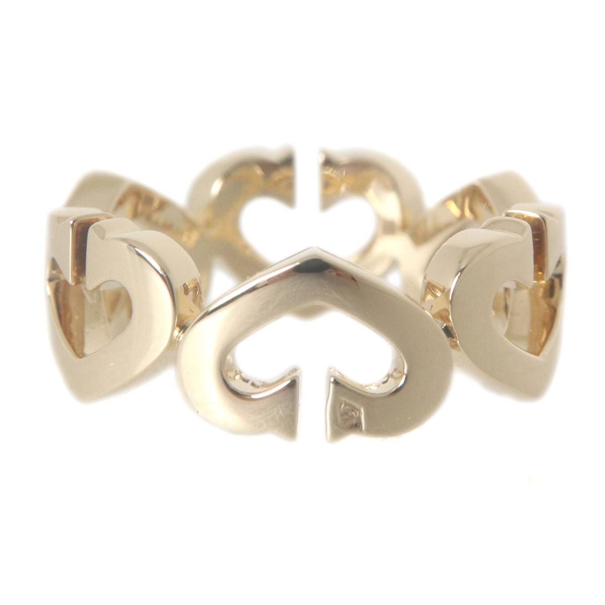 Cartier カルティエ Cハートリング K18 18金 ダイヤモンド YG イエロー