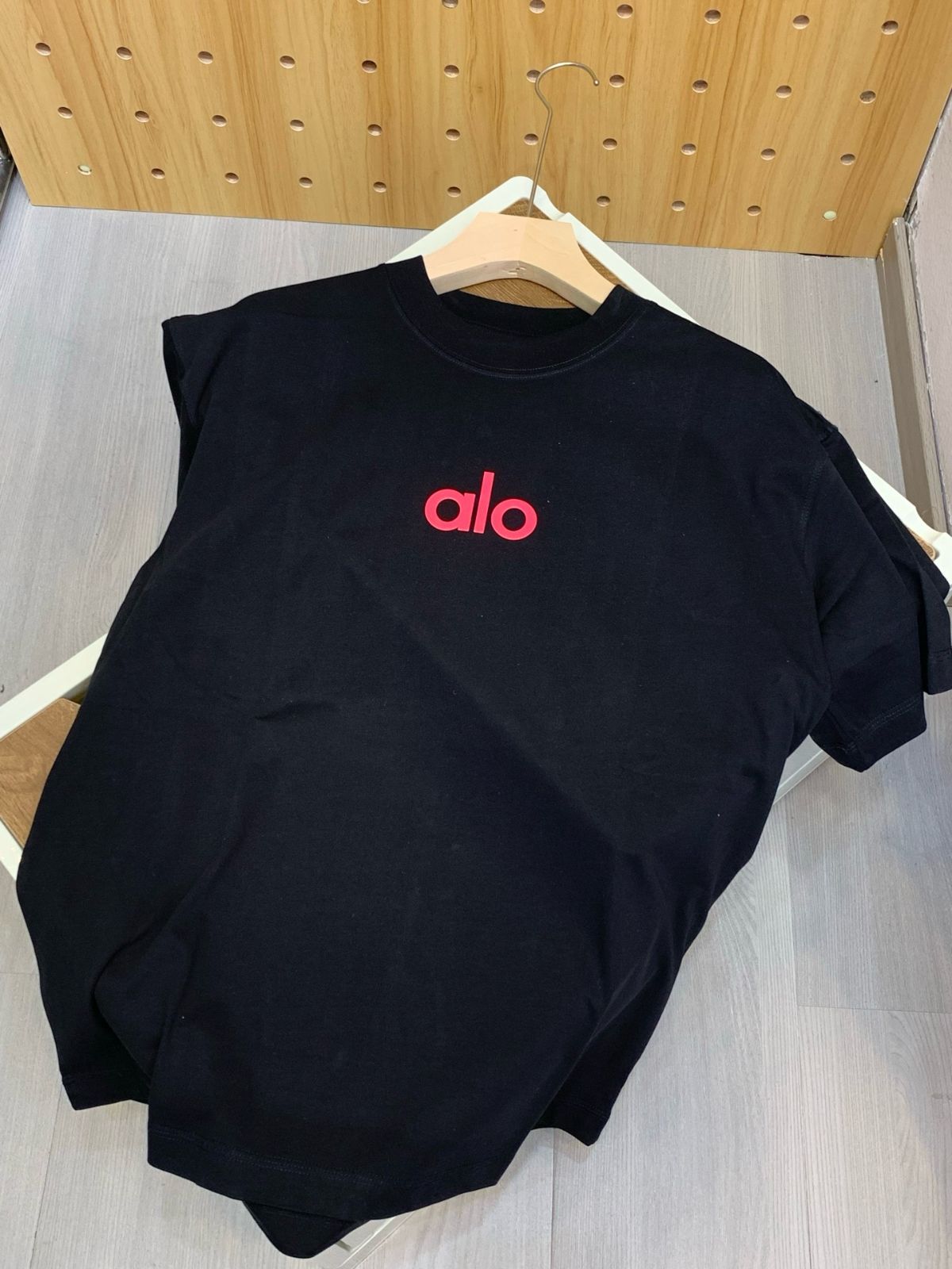 蛍光色シリコンロゴプリント ユニセックス半袖Tシャツ