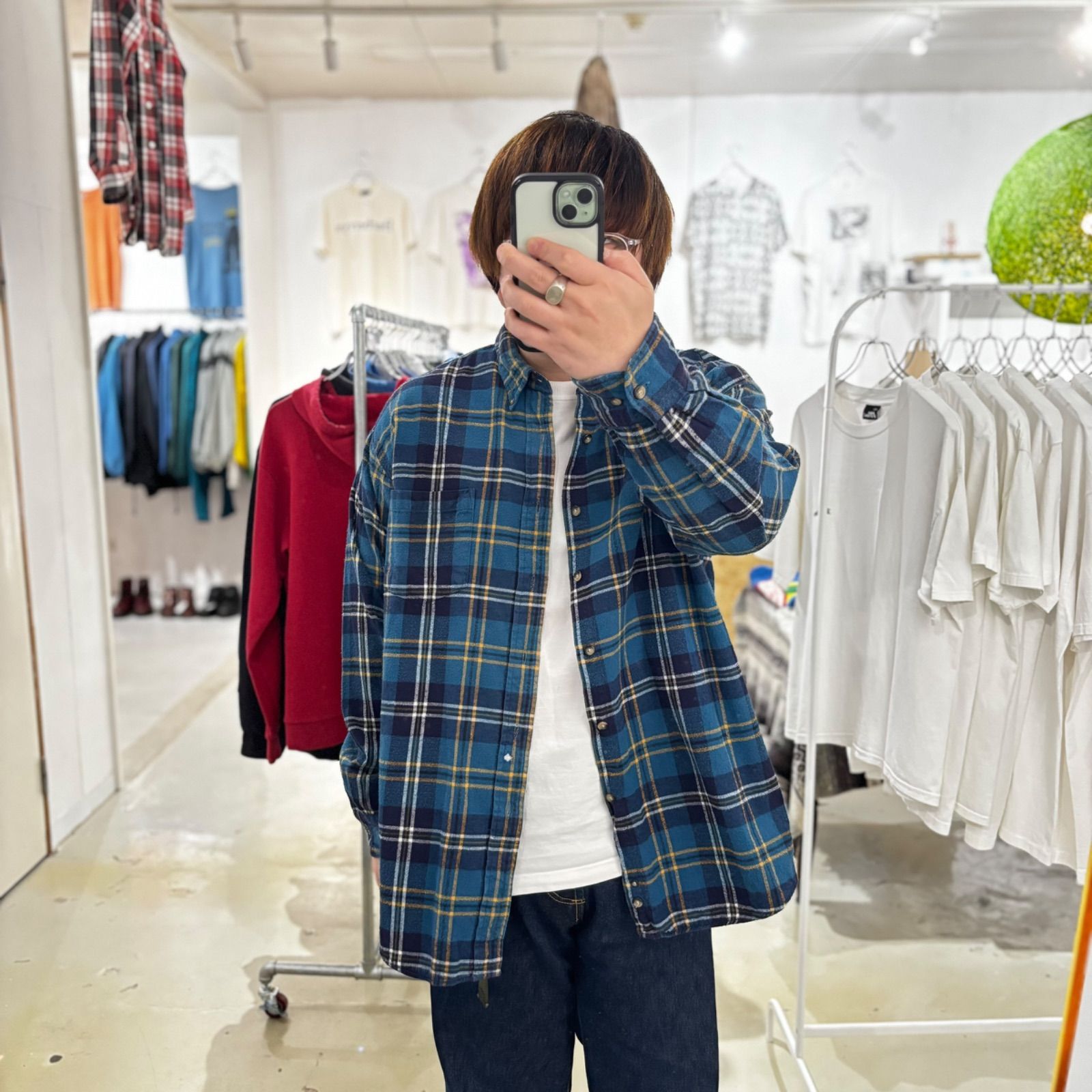 フランネルシャツ チェックシャツ