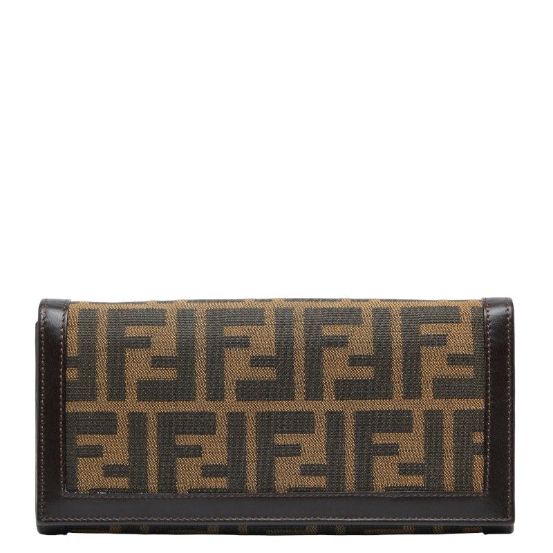 フェンディ ズッカ 30851 ブラウン キャンバス レザー レディース FENDI 1-0235382