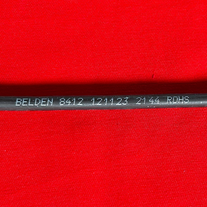 BELDEN 8412 Guitar, Bass Cable w / Neutrik NP2X-B Gold Plated SS 4m