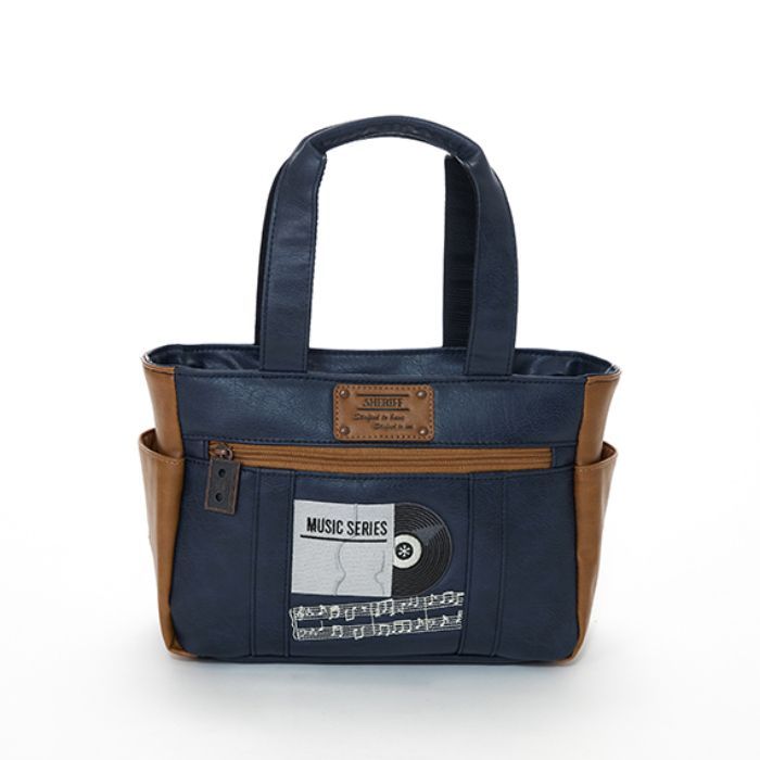 シェリフ ラウンドポーチ ミュージックシリーズ ネイビー×キャメル 2025セカンドモデル 数量