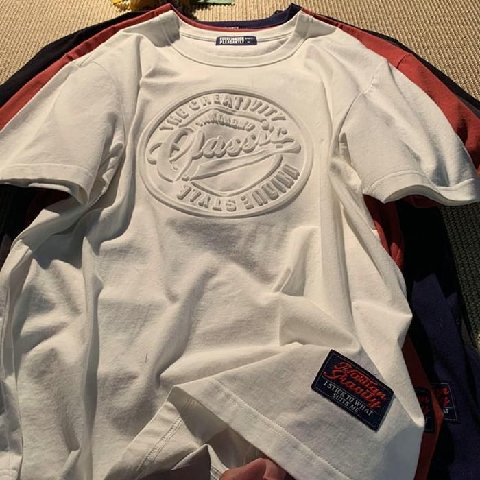 エンボス テクスチャ 半袖 Tシャツ 大人カジュアル B＆T CLUB ビーアンドティークラブ 半袖 Tシャツ 大きいサイズ