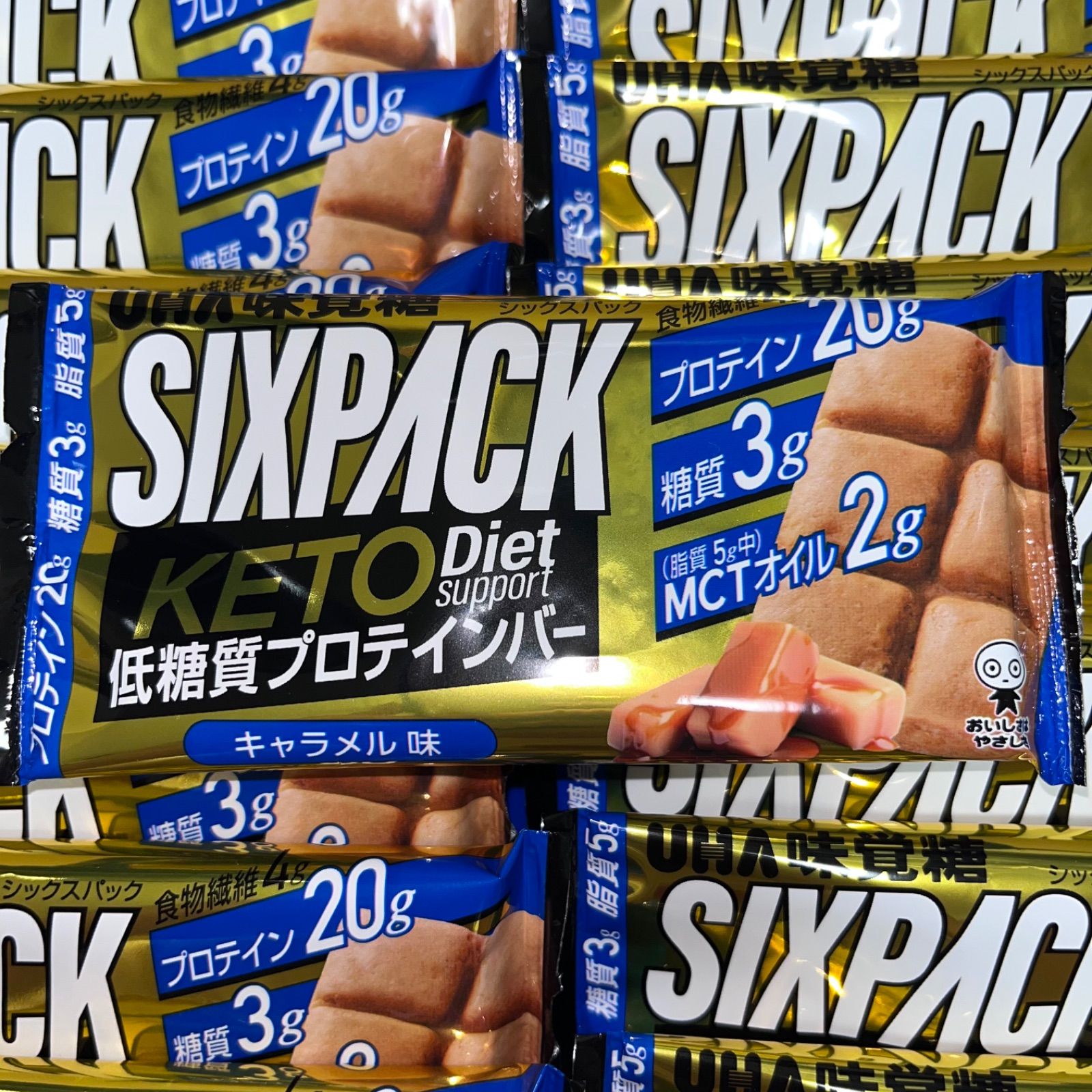 SIXPACK ケトプロテインバー チョコナッツ 10本 キャラメル 10本