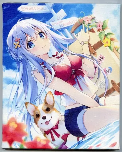 希少レア　 淡絵イロハ 特大アクリルブロックボード　イラストサイン入り 絵守未來 希少レア 淡絵イロハ 特大アクリルブロックボード イラスト