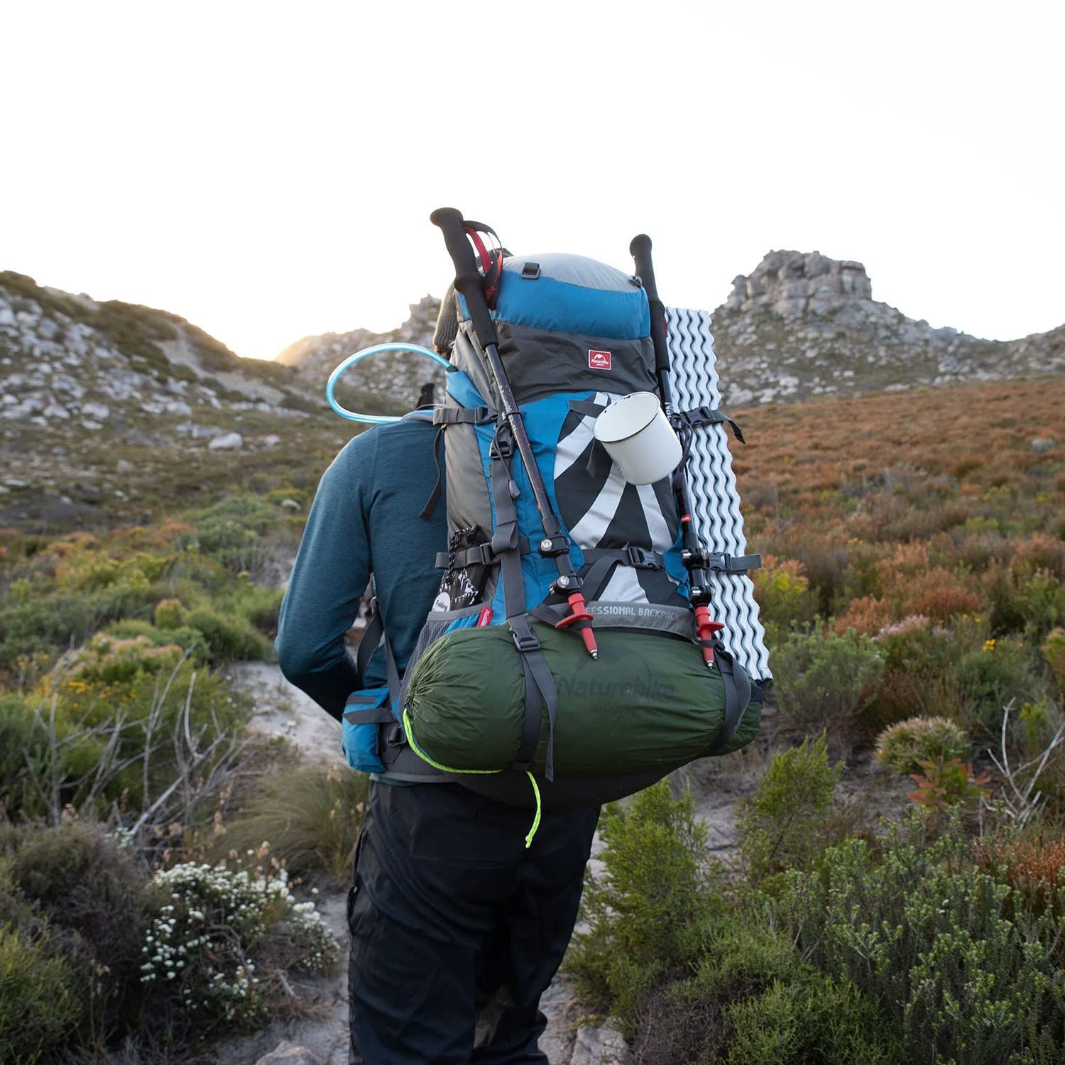 Naturehike] ショップ 大容量バックパック 70L+5L ザック 登山 リュック 背面長調整可能 男女兼用 多機能 レインカバー 救援笛付き  ハイキング 旅行 防災 - メルカリ