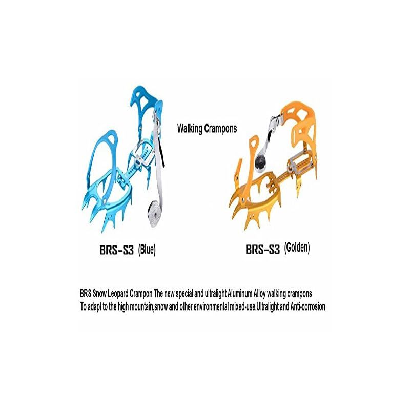 BRS アルミニウム合金 超軽量 14歯雪山アイゼン 氷氷グリッパー アイゼンクライミング ゴールデンー G en Blue OLIVEOS_COM_TR