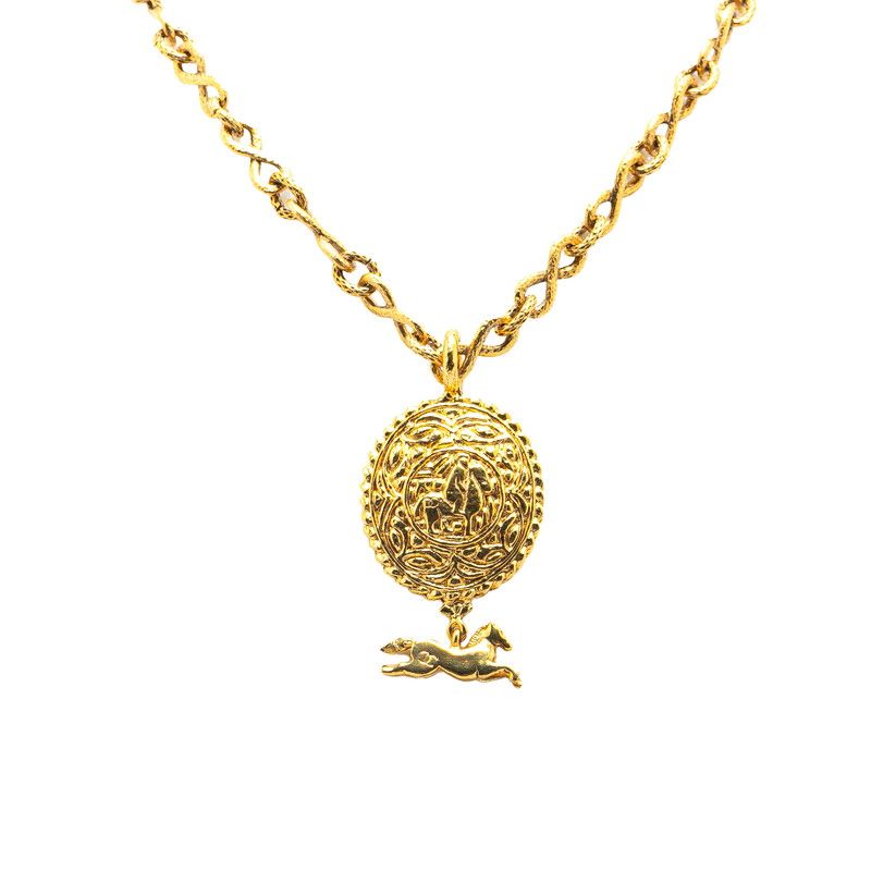 CHANEL シャネル　ゴールド 馬モチーフ ネックレス　ヴィンテージ ヴィンテージシャネルCHANEL馬モチーフネックレス | 大阪・阿部