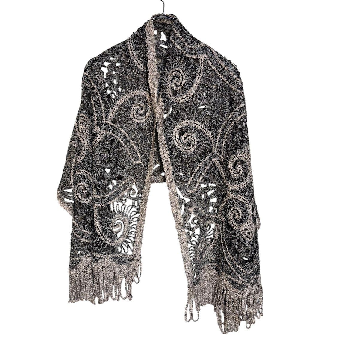 RE39 【美品】 MUGETU 無月 ショール フリンジ 和装 着物 キモノ  